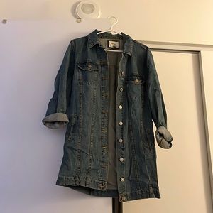 Long jeans jacket